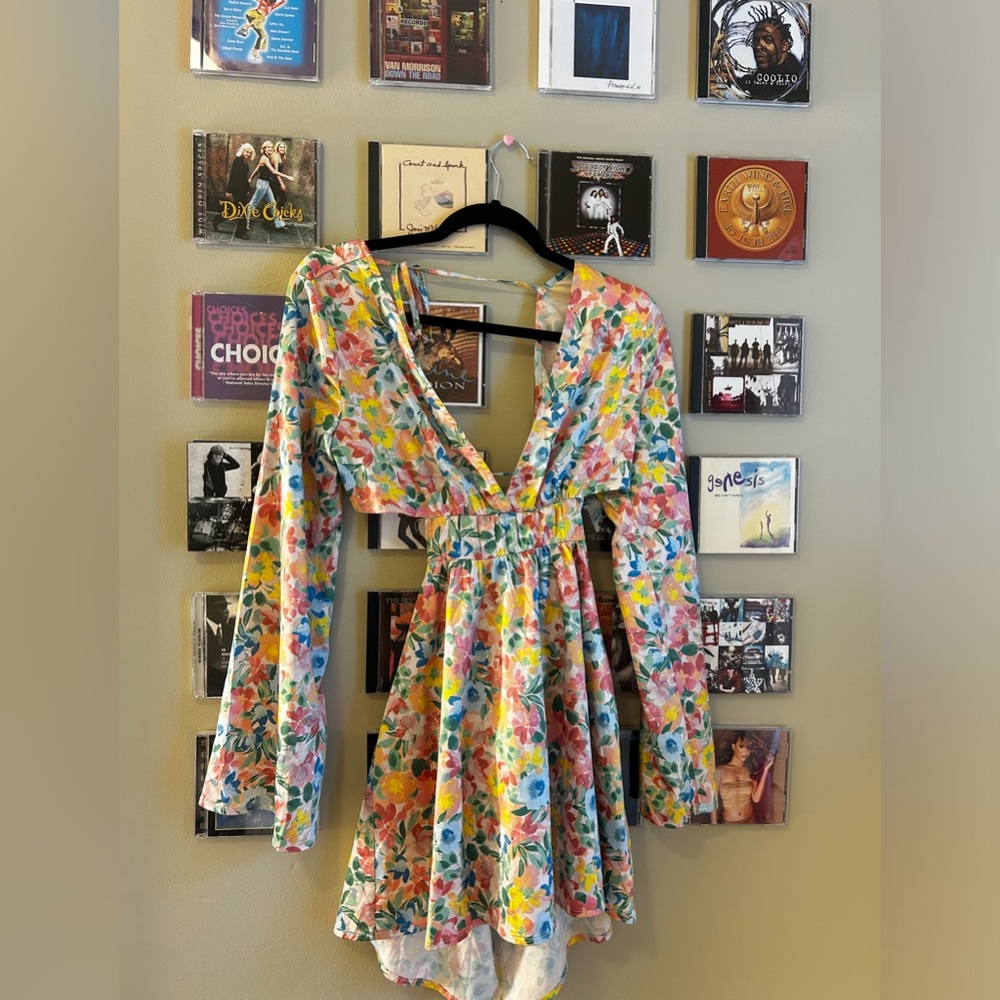 Beginning Boutique Flower dress with cutouts